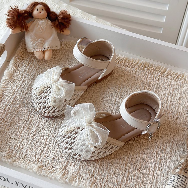 Summer New Transparent Mesh Princess Shoes With Soft Toe And Mesh Mesh Bow Sandals photo 3