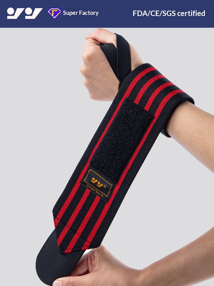 Fitness Wristband Men's Sports Anti-Sprain Booster Belt Wrapped Bandage Strength Training Wristband Bench Press Elastic Compression Sleeve photo 1