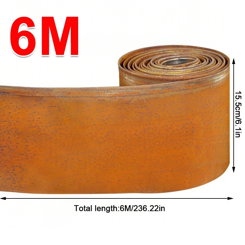 6M12M Flexible Metal Garden Border Lawn Edging Outdoor Grass Path Edge Roll L photo 5