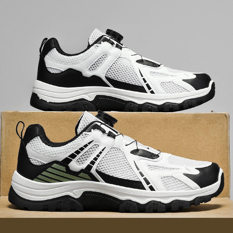 Men's Summer Hiking Shoes, New Breathable Hollow Mesh Sneakers, Non-slip Wear-resistant Casual Dad Shoes For Men photo 1