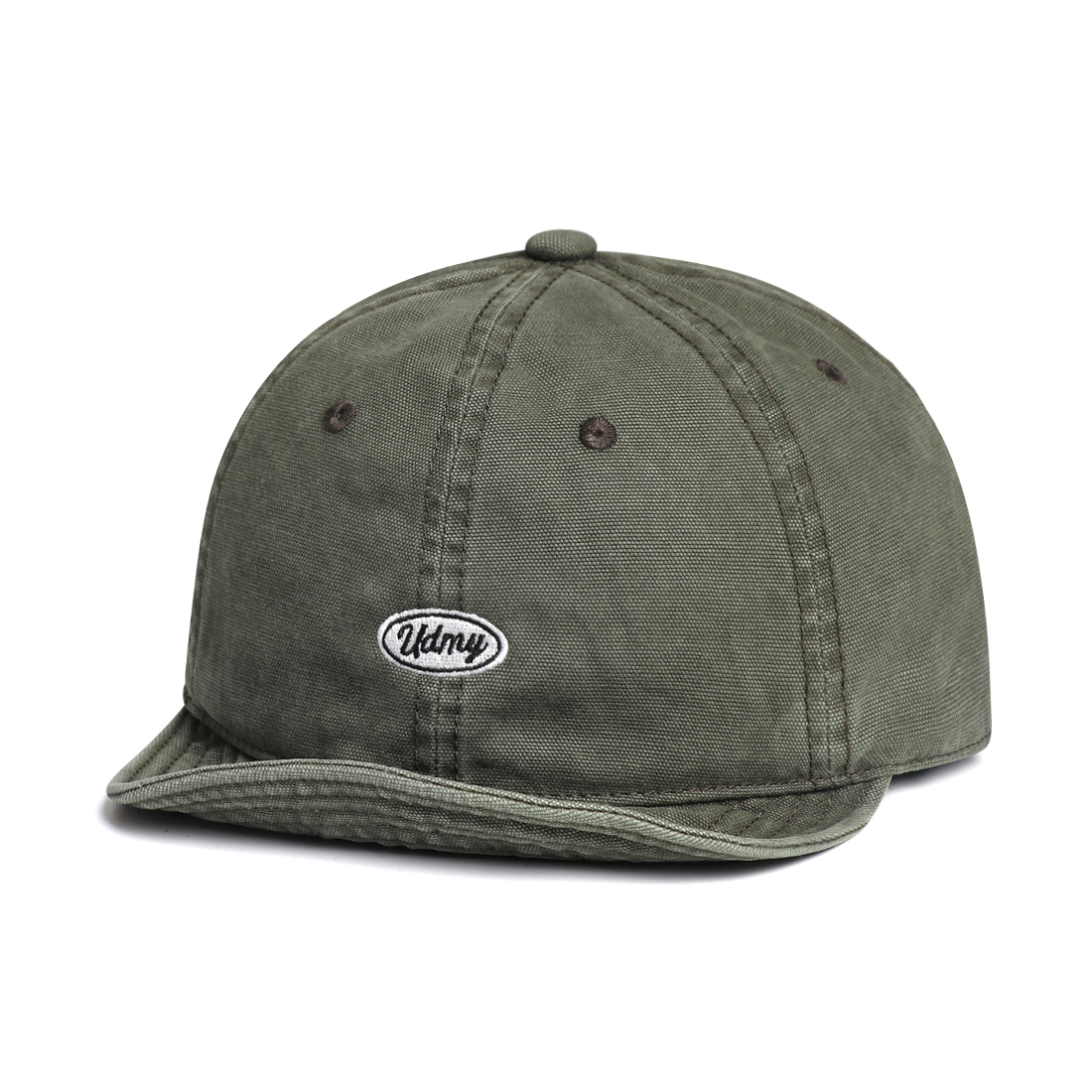 Japanese-style Minimalist Washed And Distressed Soft Brimmed Baseball Cap With Vintage Round Logo And Short Brim For Casual Sun Protection photo 5