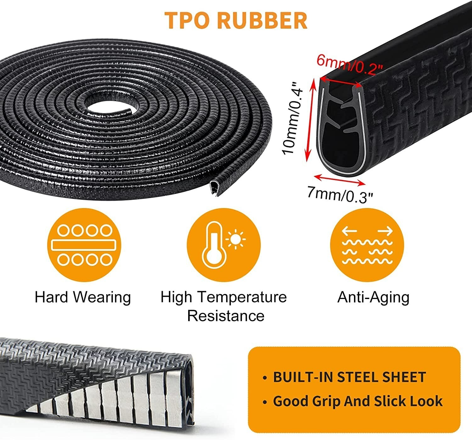 10M Car Door Boot Edge Protector Strip Trim U Shape Guard Seal Rubber BLACK UK photo 1