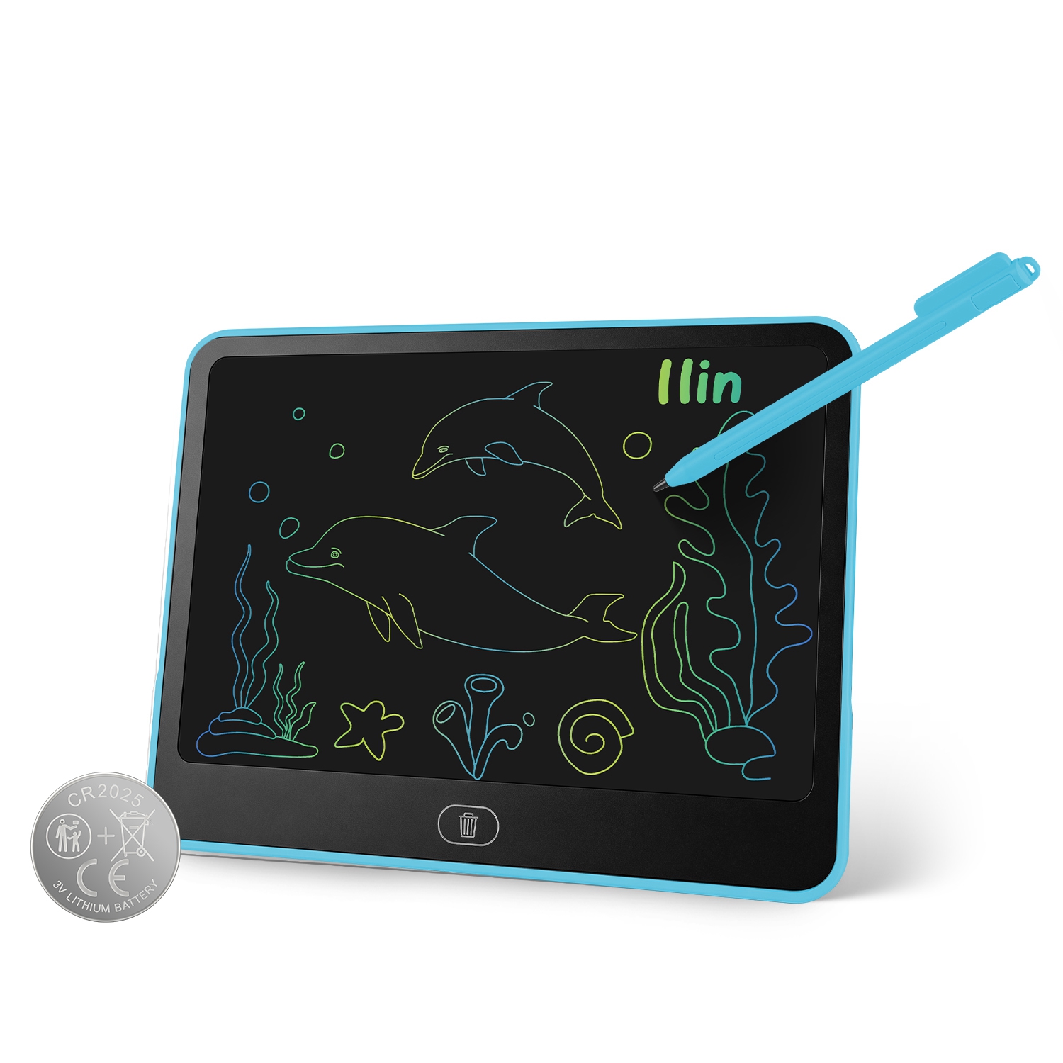 LCD Writing Tablet For Kids, Reusable Doodle Board With Stylus & Lock Function, One-Touch Erase Drawing Pad For Boys Girls Toddler Travel Learning Toys photo 5