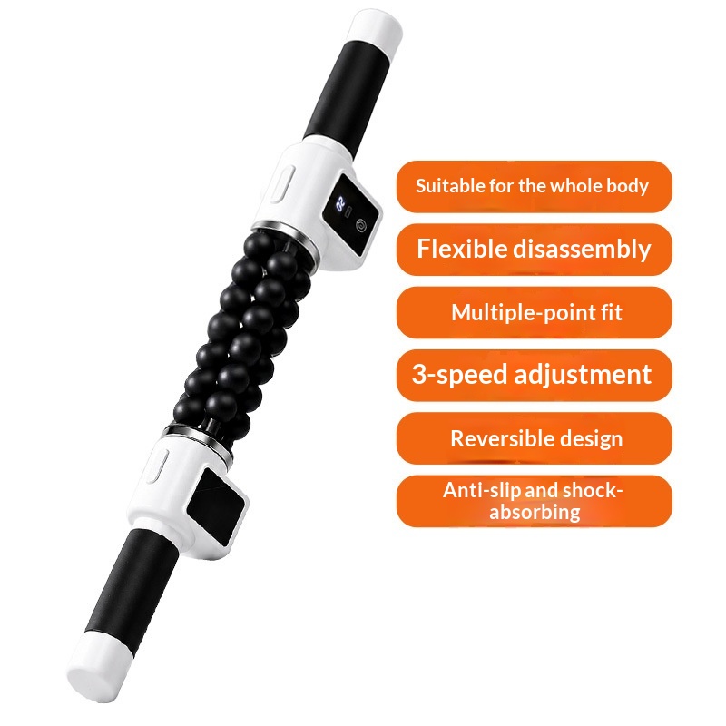 New Massage Stick With Vibrating Rollers For Multi-area Muscle Relaxation, Handheld Roller For Back, Waist, And Leg Massage photo 2