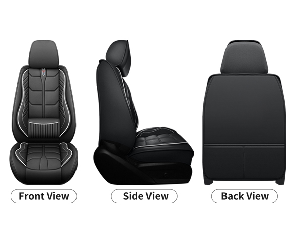 Ergonomic Lumbar Support Full Leather Car Seat Covers Full Set 5 Seats Comfort Auto Seat Cushion photo 1