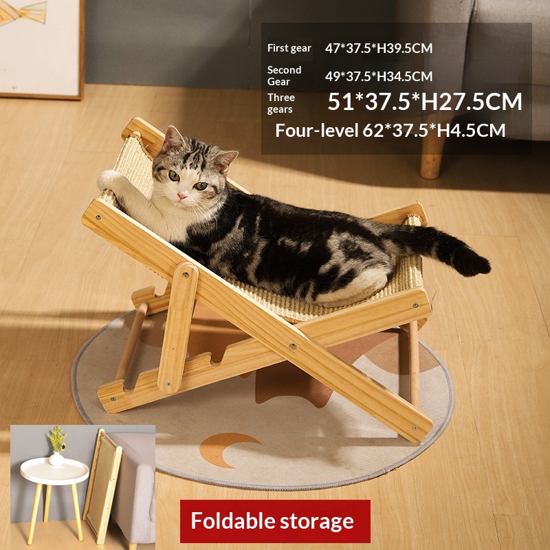 Cat Scratching Board, Scratching Mat, Cat Nest, Integrated Solid Wood Sisal Mat, Scratch-Resistant And Not Easy To Shed, Cat Lounge Chair, Rocking Bed, Pet Supplies photo 1