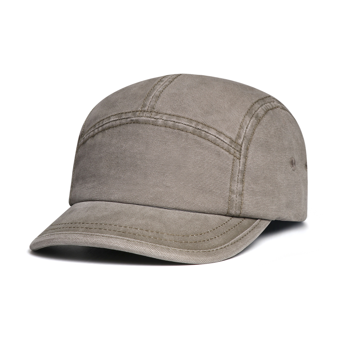 Fashionable And Simple Light Board Water-washed Distressed Baseball Cap With Short Brim, Five-piece Construction, Workwear Style Hat For Outdoor And Daily Casual Wear photo 8
