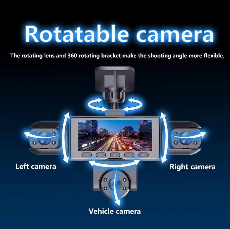 Five Camera Driving Recorder, 1080P High-definition Night Vision, Mobile App For Viewing Videos photo 3