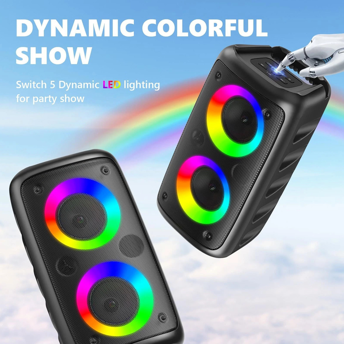 Portable Bluetooth Speaker Sub Woofer Heavy Bass Sound System Party & Mic photo 8