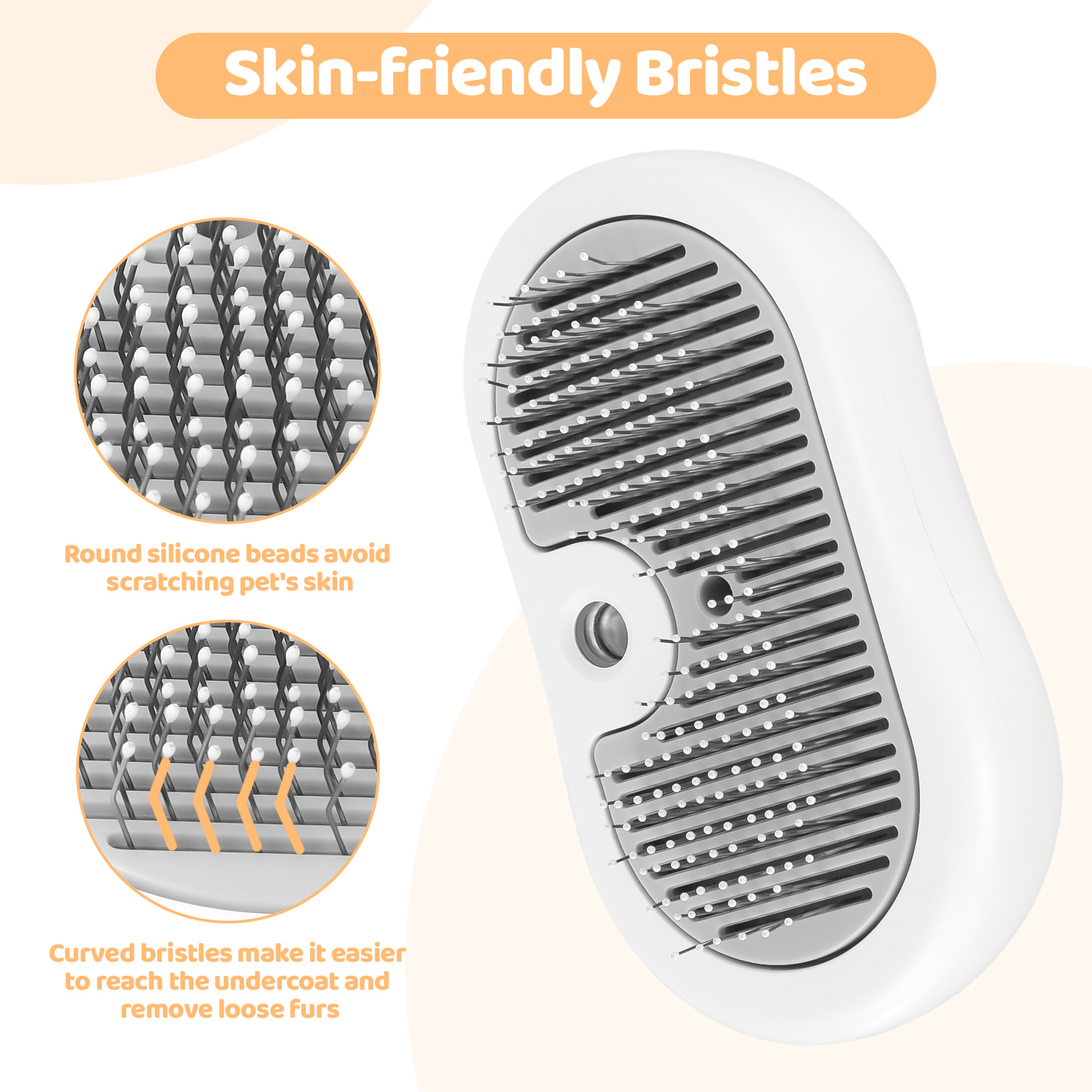 Cat Steam Brush For Grooming - Cat Brush For Short & Long Haired, Self Cleaning Pet Shedding Grooming, Pet Steamy Comb For Removing Loose Fur And Dirt photo 4