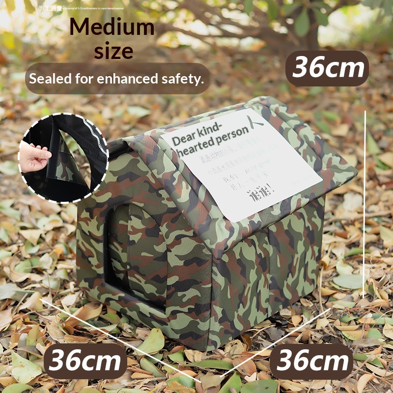 Outdoor Waterproof All-Season Closed Winter Warm Cat Shelter photo 4