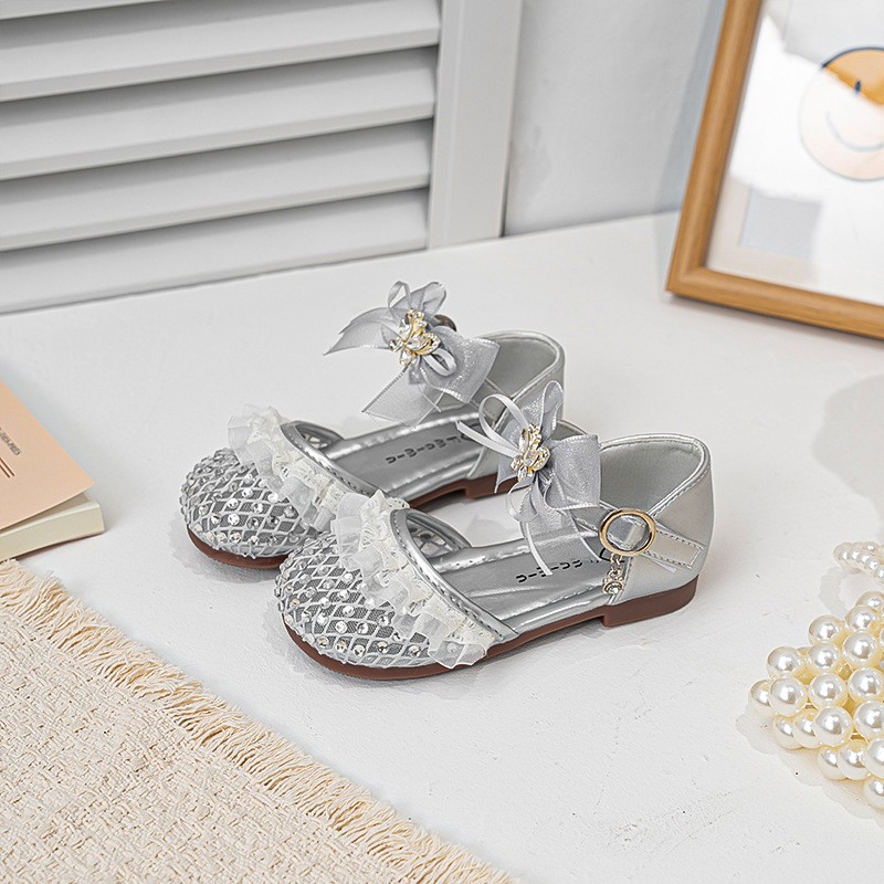 2026 Summer New Girls Woven Closed-Toe Sandals, Soft Sole Anti-Collision Lightweight Princess Performance Sandals For Kids photo 2
