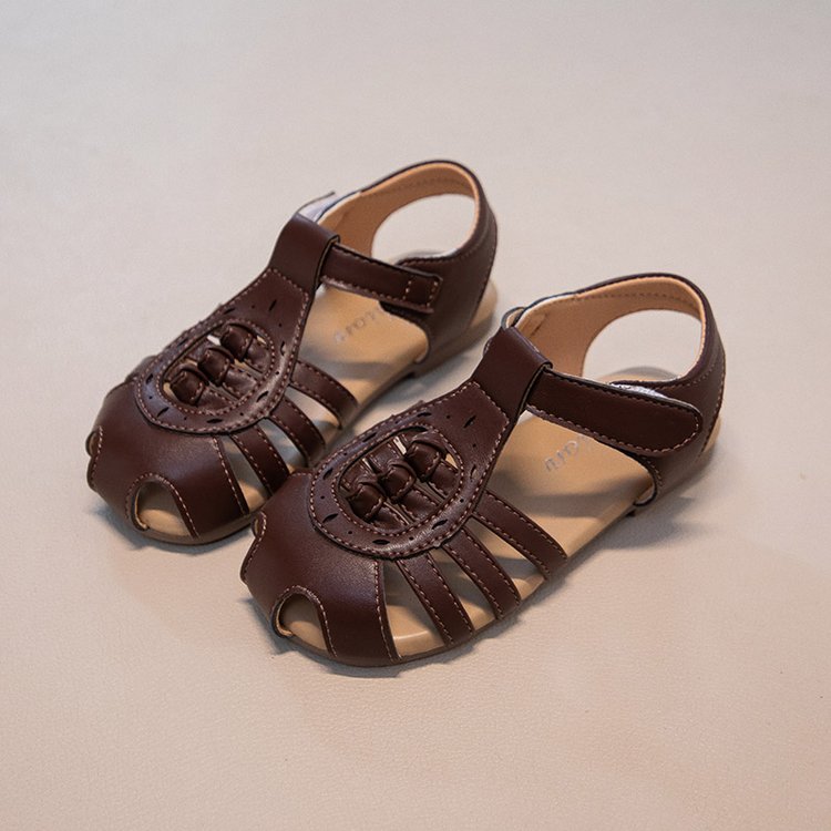 Ins Baotou Woven Roman Sandals Summer New Korean Version Girls Hollow Princess Shoes Beach With Skirt photo 2