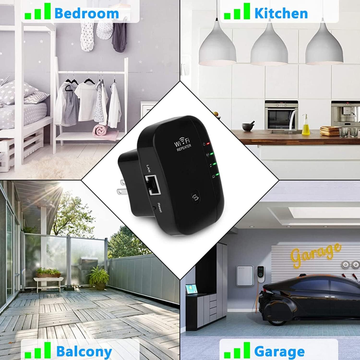 Wifi Repeater Wireless Signal Amplifier Extended Network Enhancer EU US Home Router 300m Through The Wall Bedroom Receive Moving photo 6