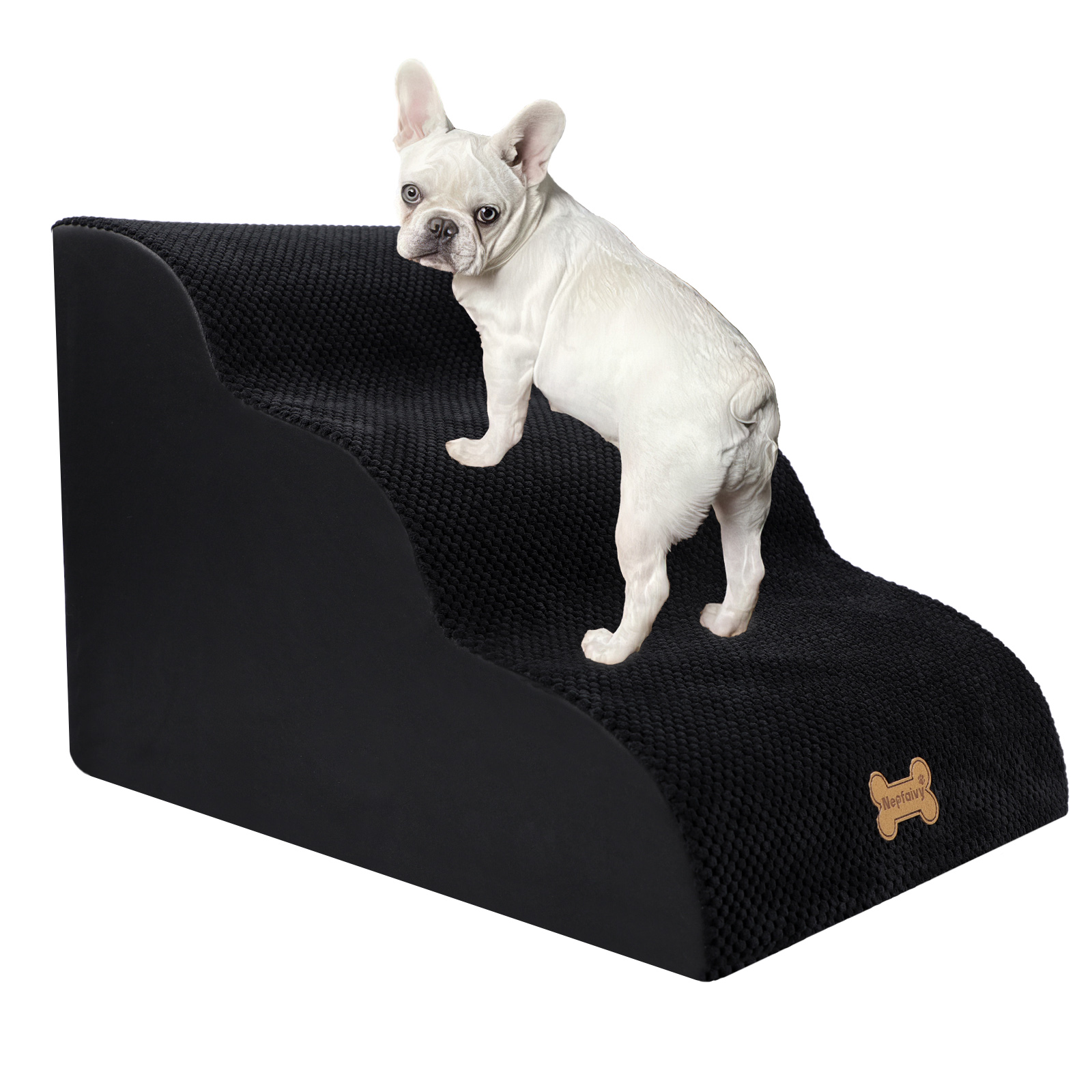 Nepfaivy Dog Steps Stairs For Bed - Non-Slip Pet Stairs For Small Dogs And Cats, Dog Ramp For Sofa With High Density Foam And Removable Cover photo 6