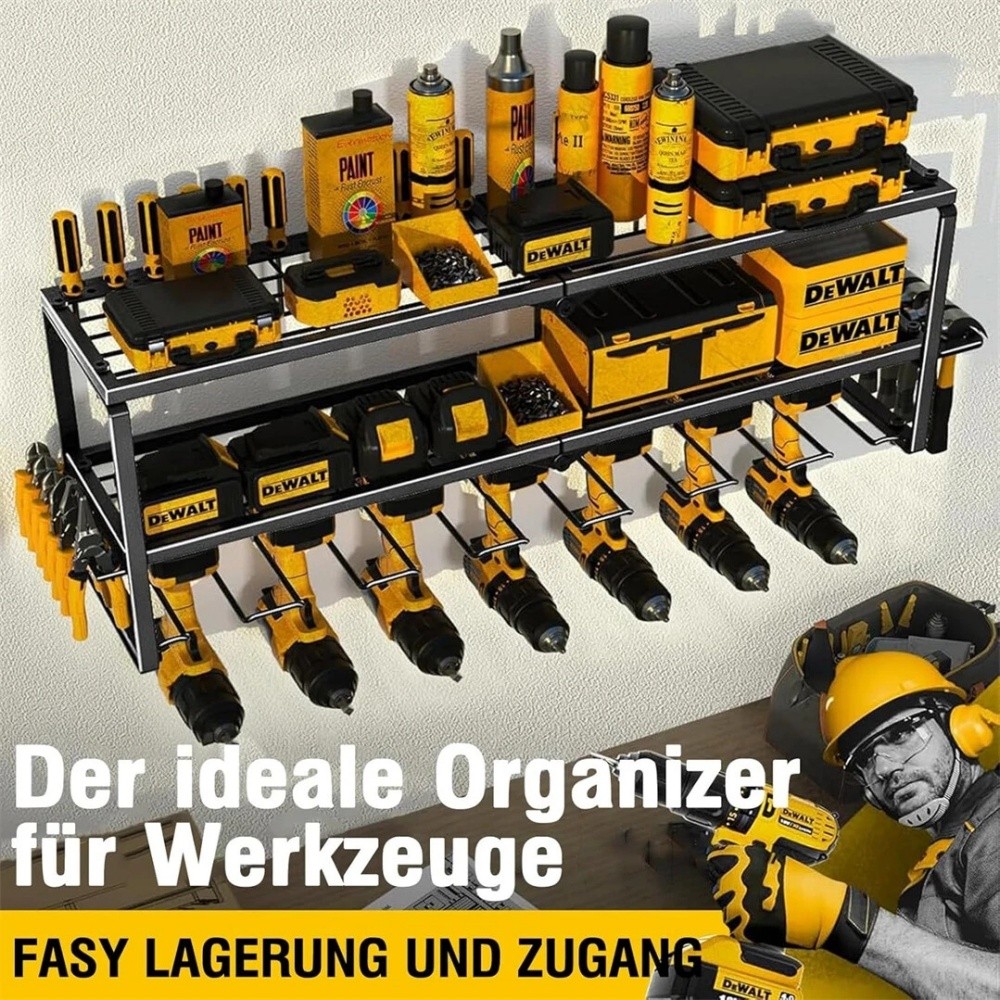 Power Tool Storage Wall Workshop Garage Organiser Drill Hold Impact Driver Rack photo 1