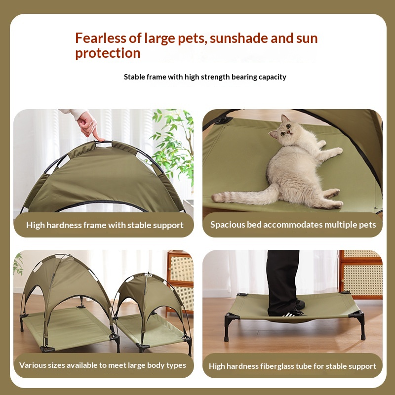 Cat Bed, Pet Camping Bed, Large Tent, All-season, Washable, Puppy Bed photo 3