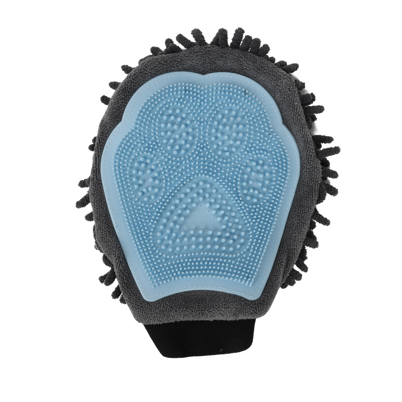 Green Double-Sided Dog Bath Glove Dog Washing Glove For Dogs&Cats Massage Dog Brush Glove,Chenille Absorbent Pet Towel Mitt,Pet Grooming Glove For Hair Removal Glove,Pet Bathing Glove photo 2