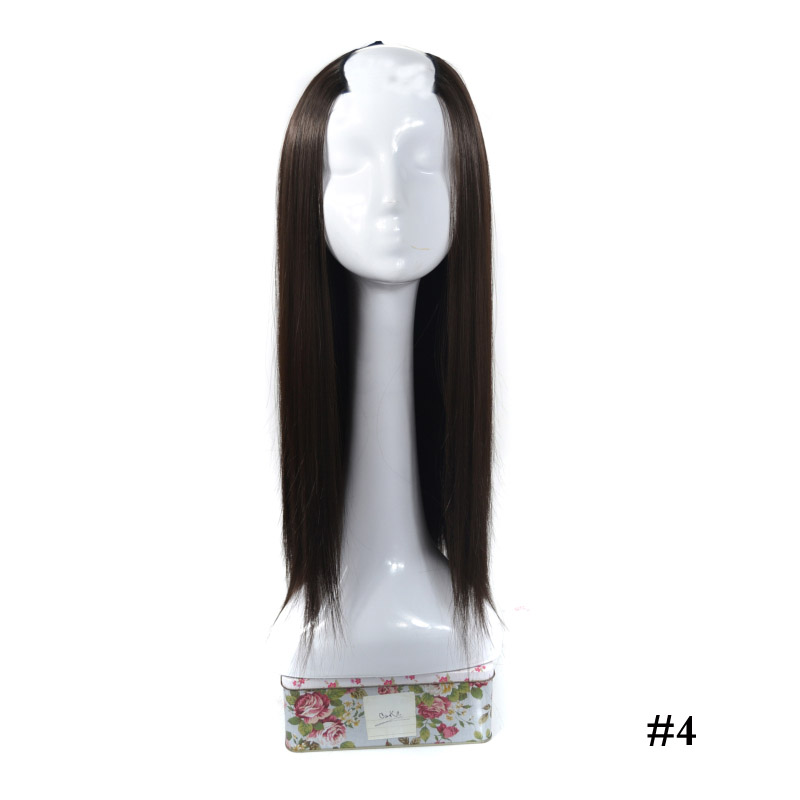 Women's Long Straight Hair U-shaped Half Headgear photo 3