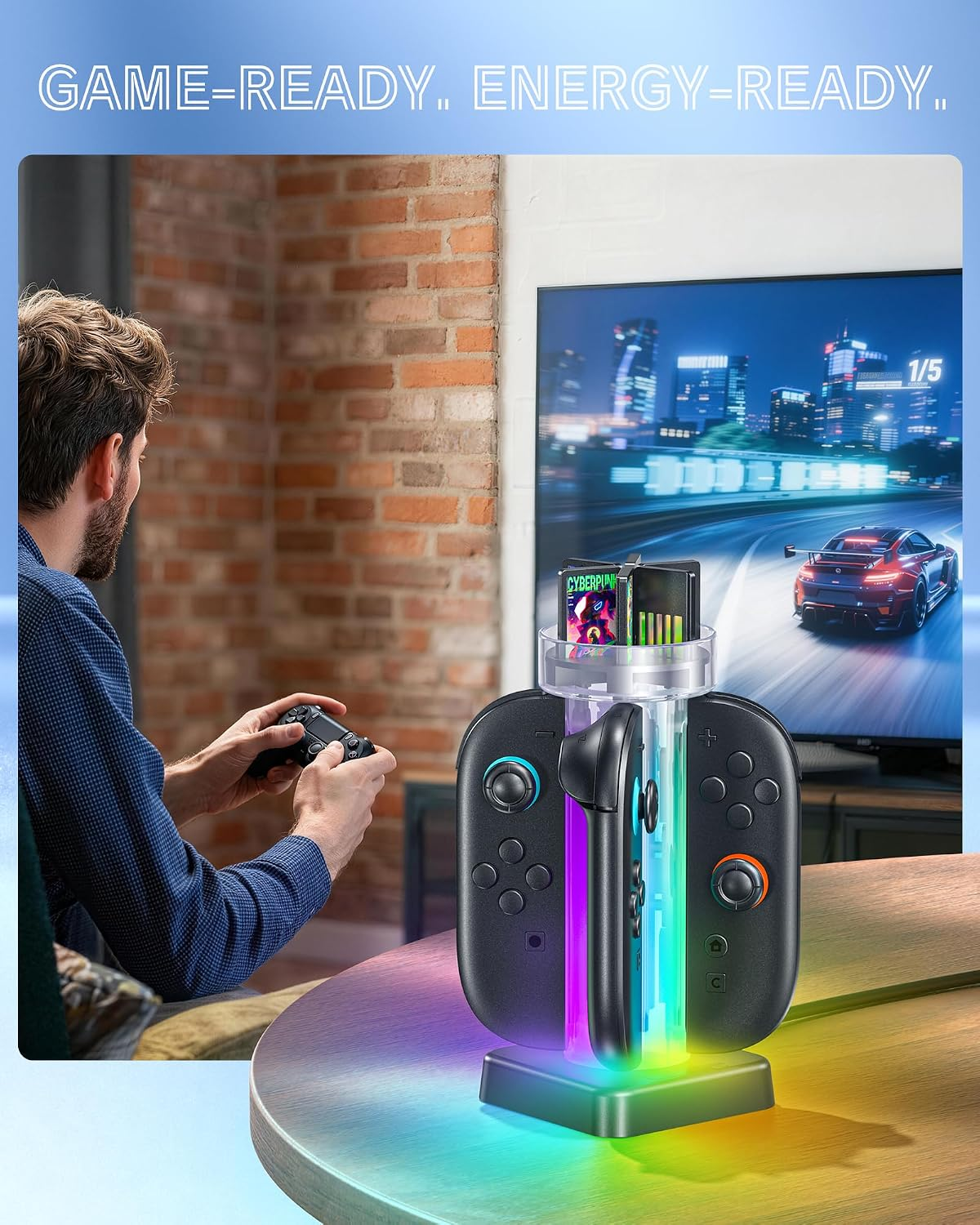 Charging Dock For S Witch 2 Controller, JoyCon Charging Station With Lamppost LED Indication photo 7