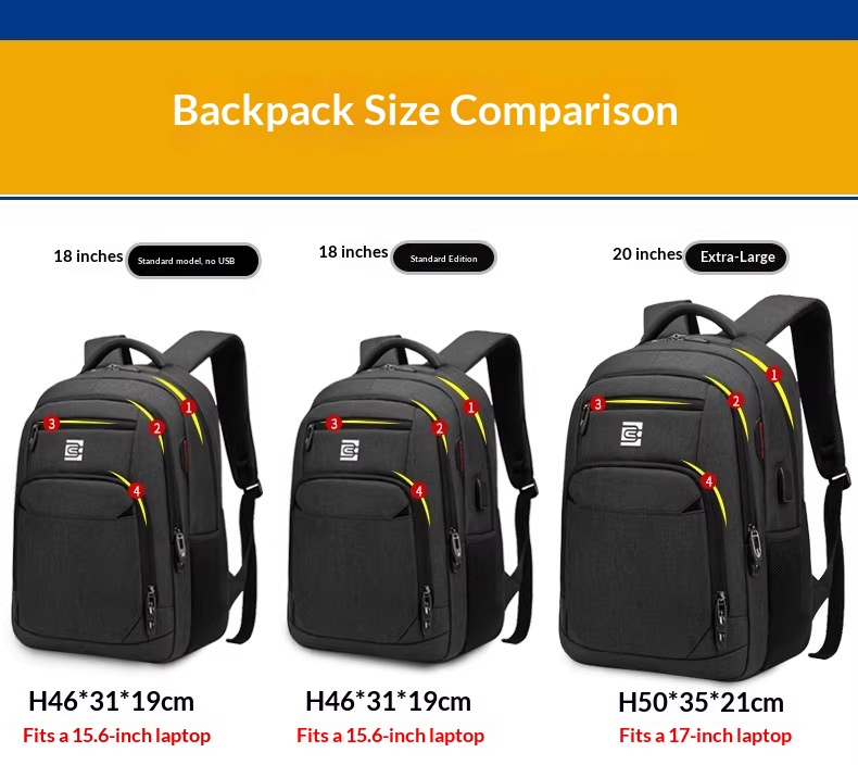 BC Men's Business Backpack Oxford Cloth Waterproof 16 Inch Large Capacity Multifunctional Computer Backpack Student Backpack Women's Khaki Standard Edition photo 4