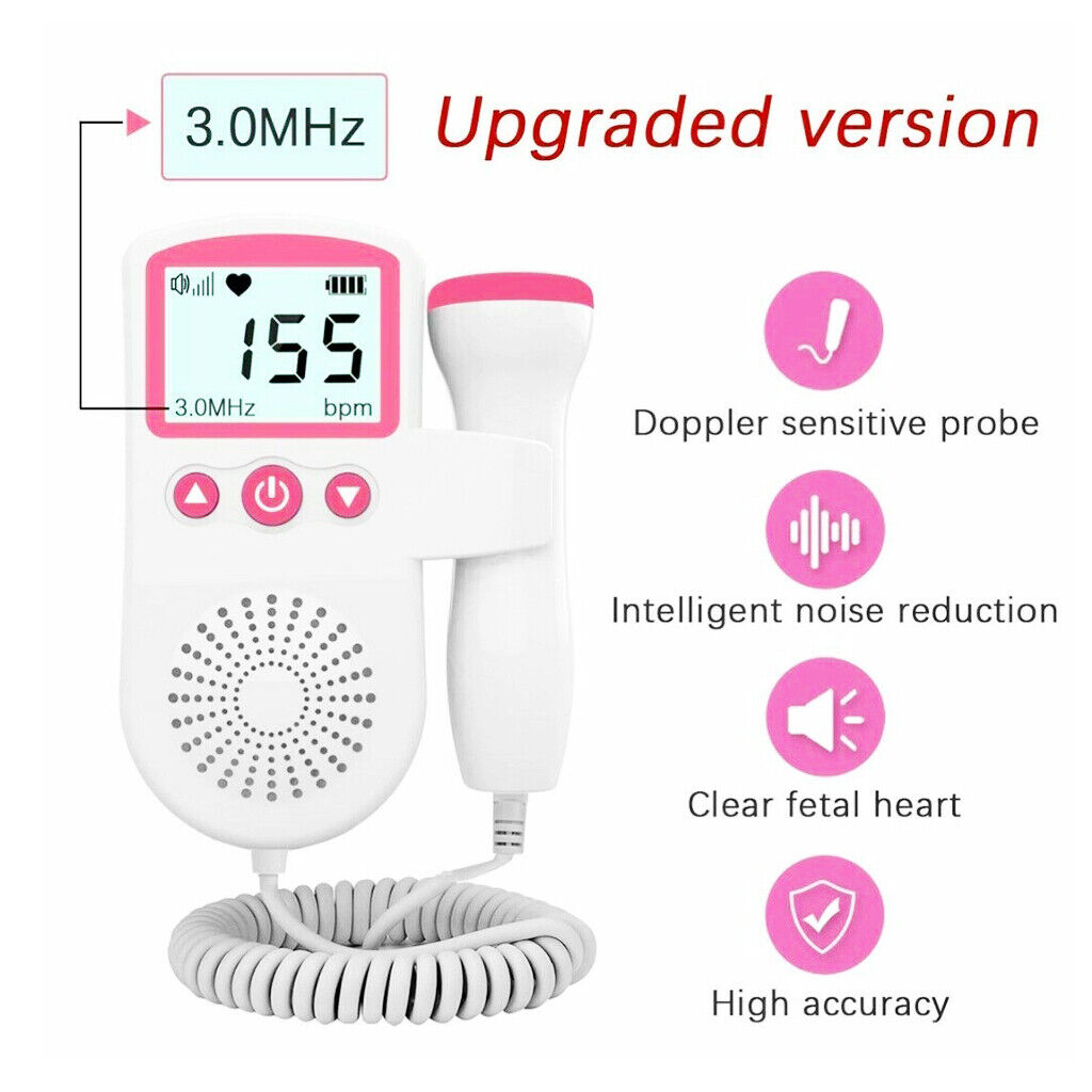 Fetal Doppler Detektor Baby Herzschlag Rate Sonde Prnatale Monitor Ultraschall photo 3