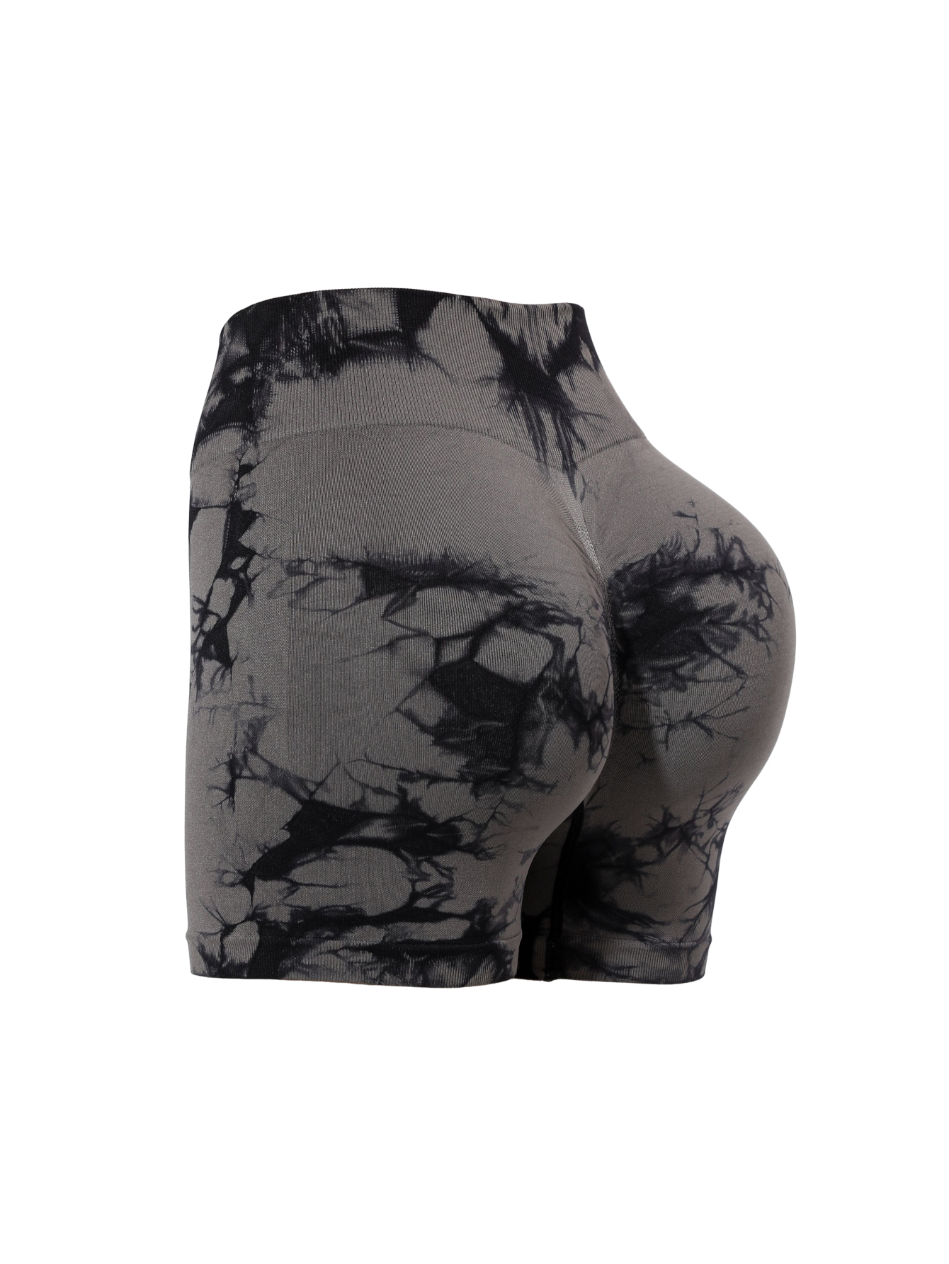 High Waist Seamless Tie Dye Yoga Shorts, Women Stretch Butt Lift Fitness Biker Shorts photo 8
