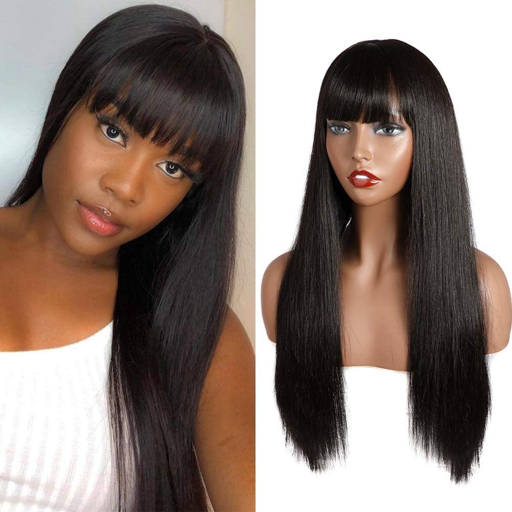 Character Bangs Medium Long Textured Straight Hair photo 5