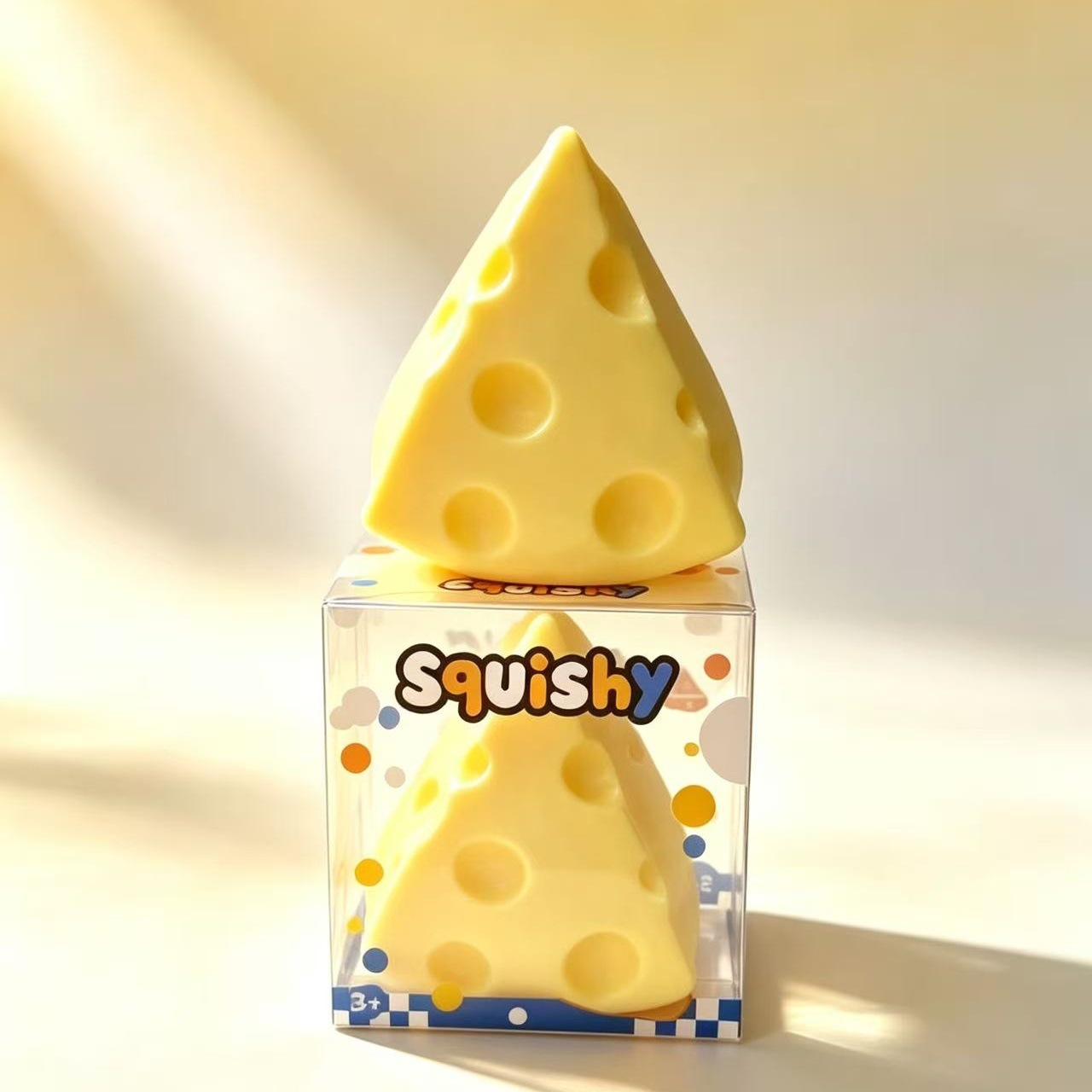 Cheese  Toy For Stress & Anxiety Relief  Soft Skin-Feel Cheese Block Squeeze Toy, Great Fidget Companion For Adults,  Food Design photo 5