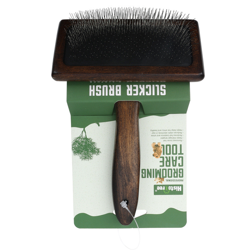 Dog & Cat Brush, Pet Slicker Brush With Bamboo Handle For Large Medium & Short Hair Elegant Grooming Comb For Removing Shedding, Tangles And Dirt photo 7