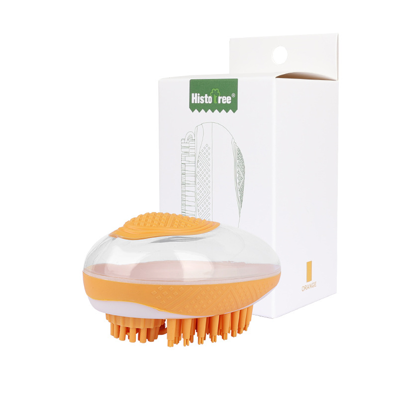 Dog Cat Bath Brush 2-in-1 Pet SPA Massage Comb Soft Silicone Pets Shower Hair Grooming Cmob Dog Cleaning Tool Pet Products photo 3
