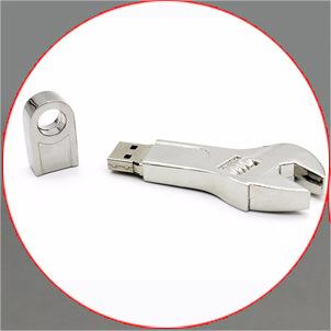 Metal Wrench U Disk Enterprise Business Conference Gift Double-headed Plum Blossom Activity photo 2