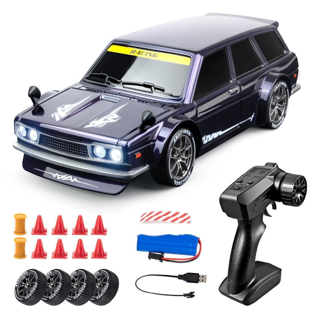 Scale 2.4GHz 4WD Remote Control RC Drift Car  High Speed LED Lights Drift Tires Kids  Toy For Indoor  & Outdoor Play Easter Gift RC Cars photo 8