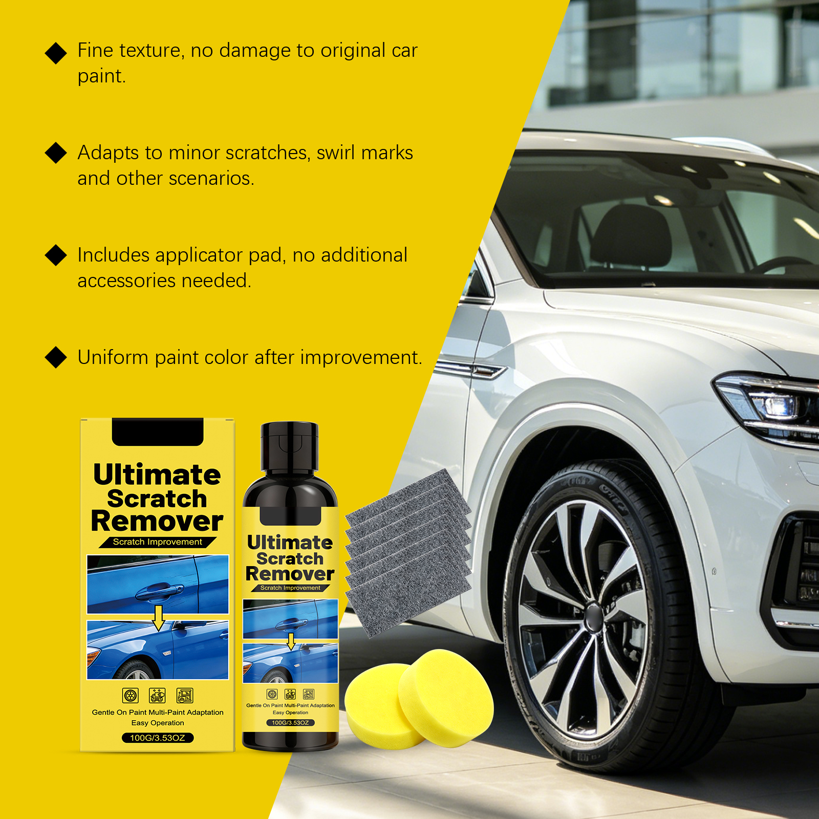Car Scratch Repair Kit, Paint Swirl Scuff Touch Up Polishing Set For Auto Detailing photo 2