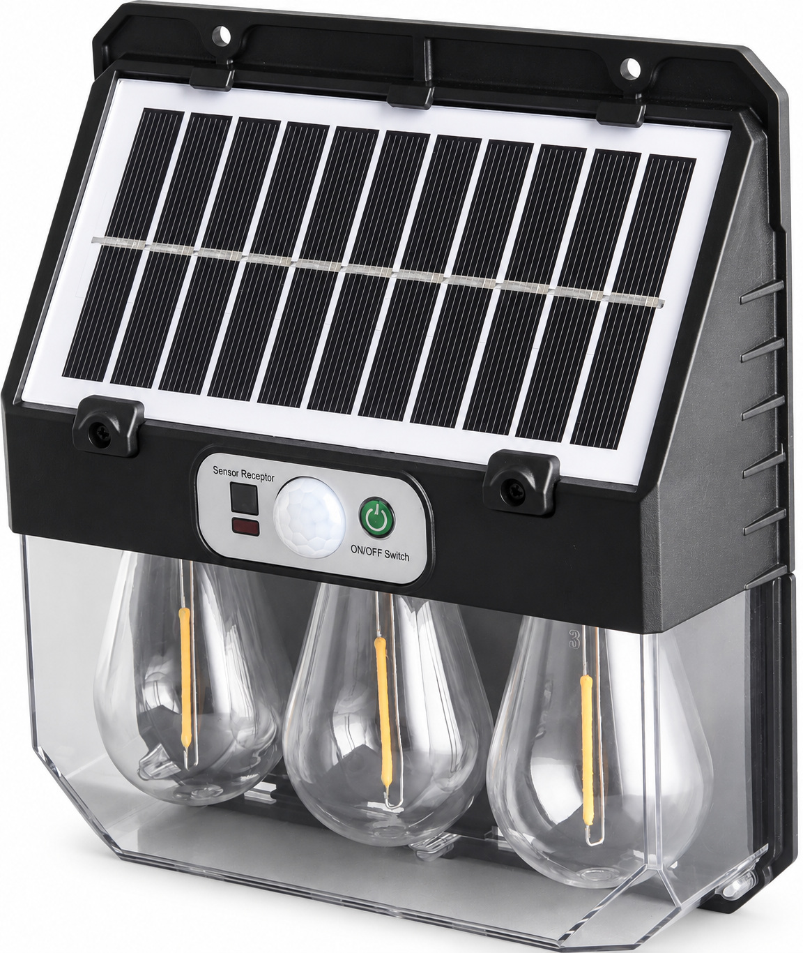 Solar Powered Rechargeable Motion Sensor LED Work Light 2400mAh For Auto W7116 3 4 Hour photo 1