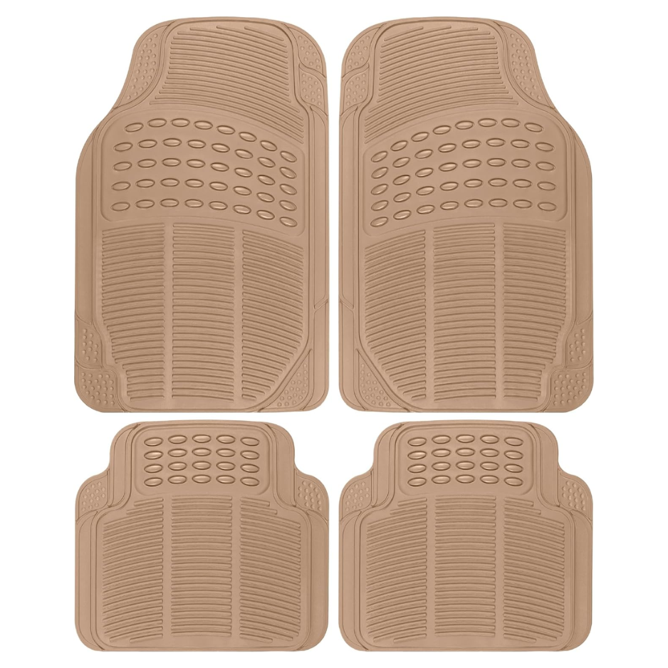 Floor Mats For Cars Trucks SUV, 4-Piece All-Weather Car Mats With Universal Fit Design, Durable Car Floor Mat With Capture Ridges, Waterproof Rubber Floor Mat For Cars photo 1