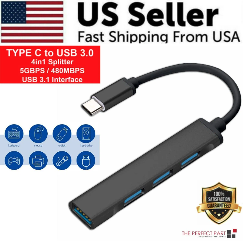 Multiport USB-C Hub Type C To USB 3.0 4K Adapter For Macbook Pro  Air USA photo 5