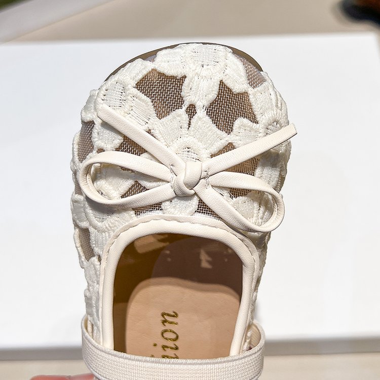 French Gentle Flat Mesh Single Shoe For Women In Summer Fairy Style With Skirt Lace Mary Jane Children's Sandals photo 1