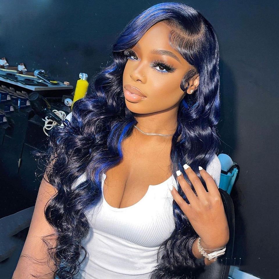 Highlight Body Wave Human Hair Lace Front Wig photo 3