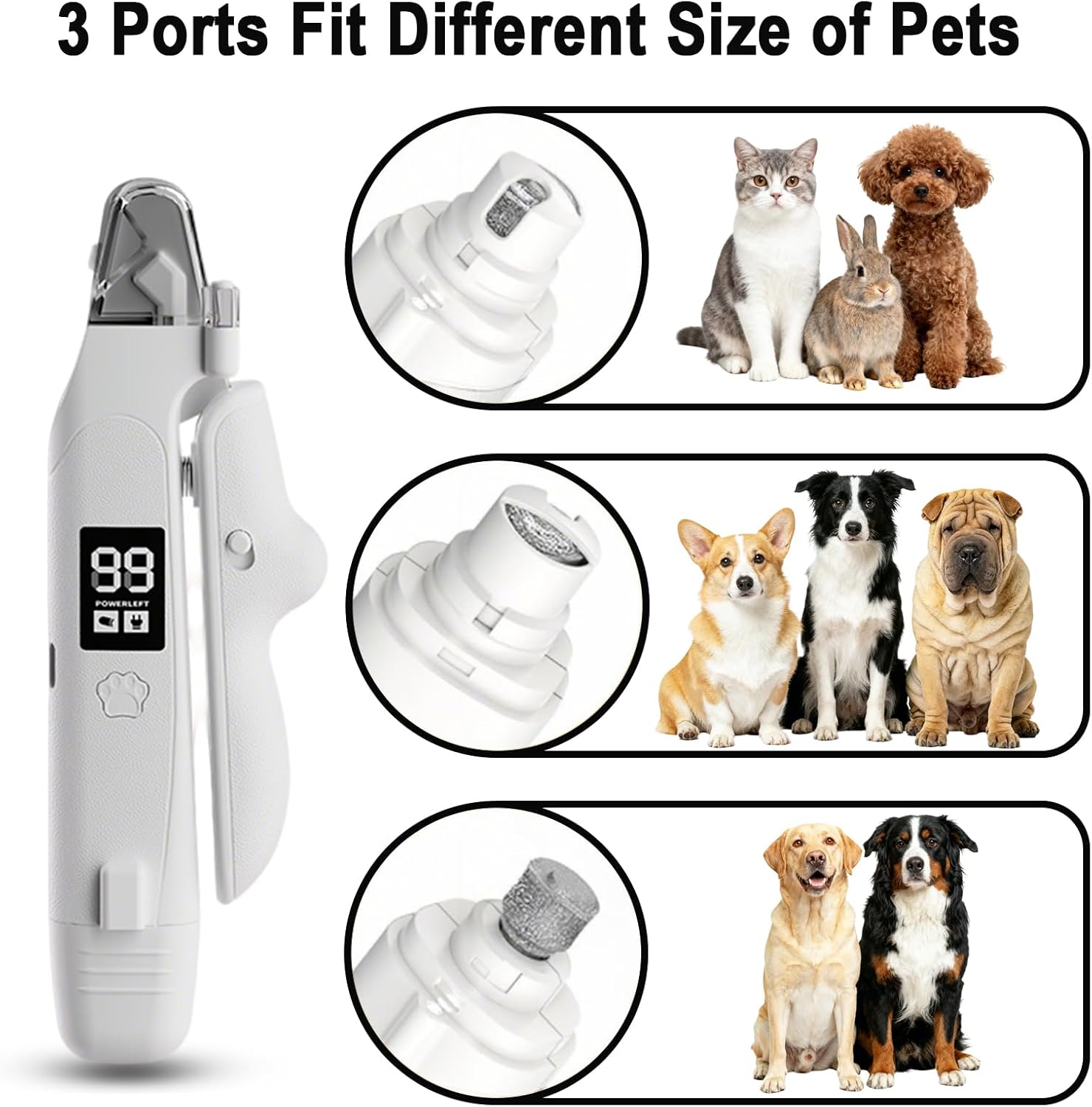 2-in-1 Led Light Cat Anti-blood Nail Grinder Dog Pet Nail Clipper Nail Clipper Animal Nail Clipper photo 7