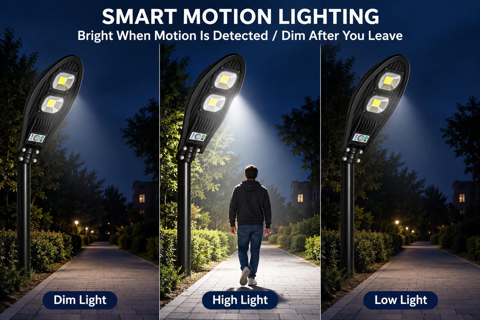 Solar Powered Rechargeable Motion Sensor Waterproof LED Work Light 40W For Auto W736B Street IP65 photo 2