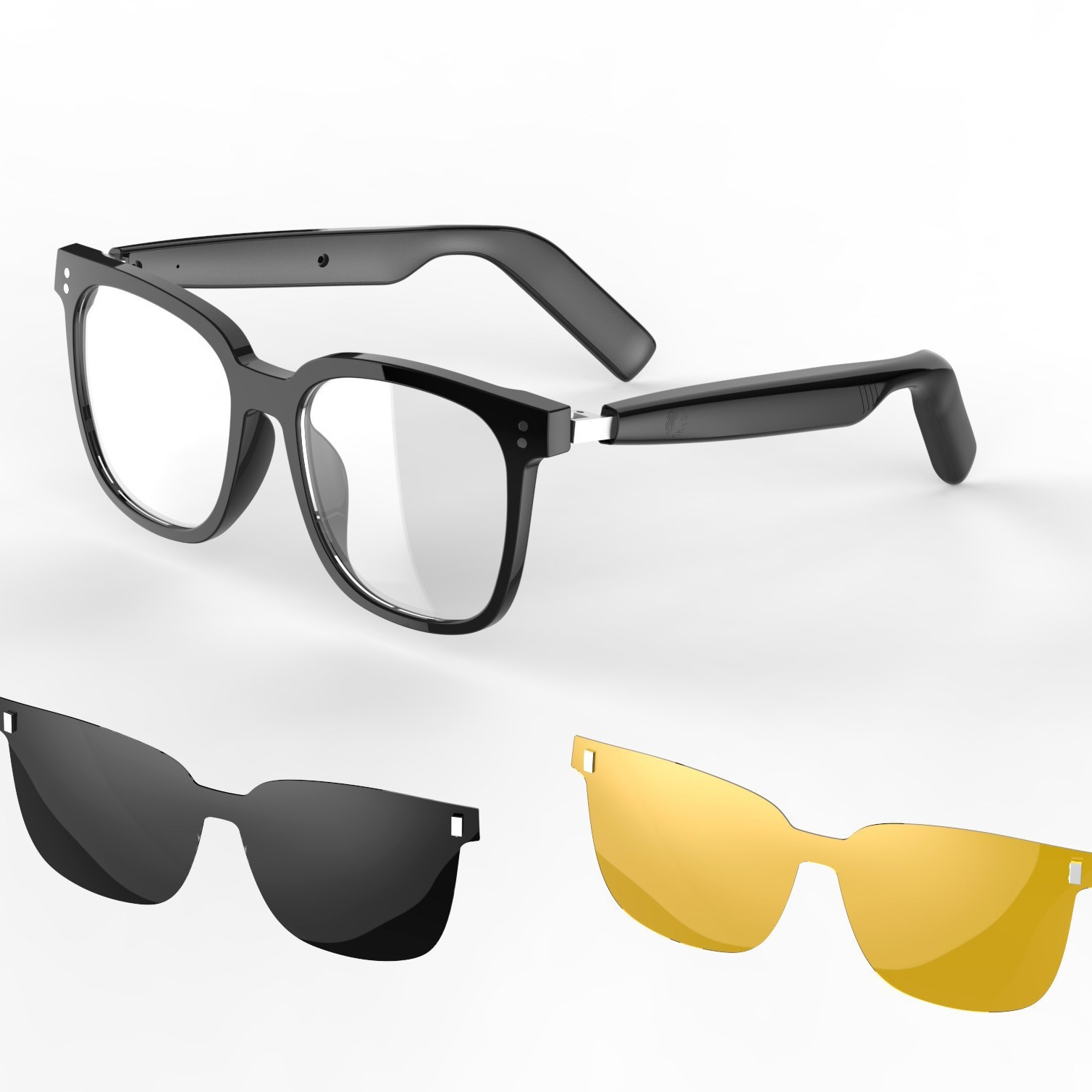 KP-Y102 Smart Glasses Day Night Use Air Conduction Waterproof Sweatproof 3-in-1 Functionality Voice Assistant Touch Control In Stock photo 2