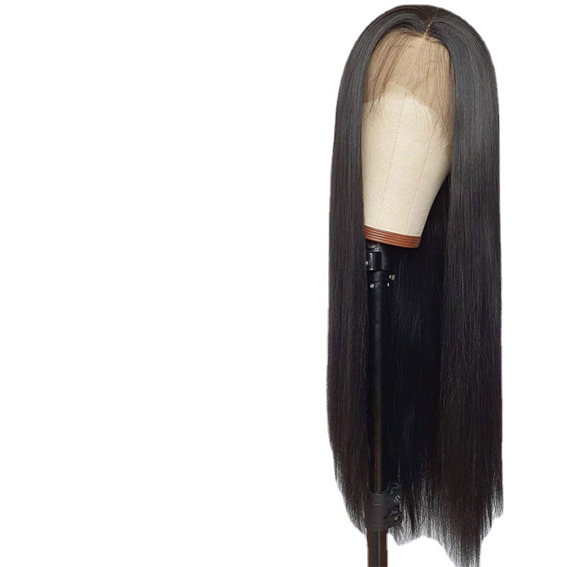Black Long Straight Hair Chemical Fiber Headband photo 2