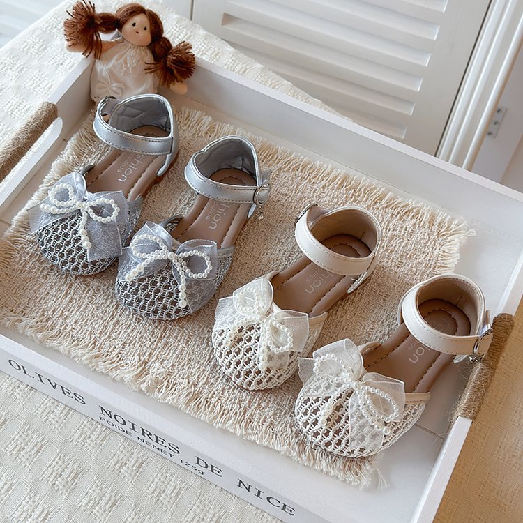 Summer New Transparent Mesh Princess Shoes With Soft Toe And Mesh Mesh Bow Sandals photo 1