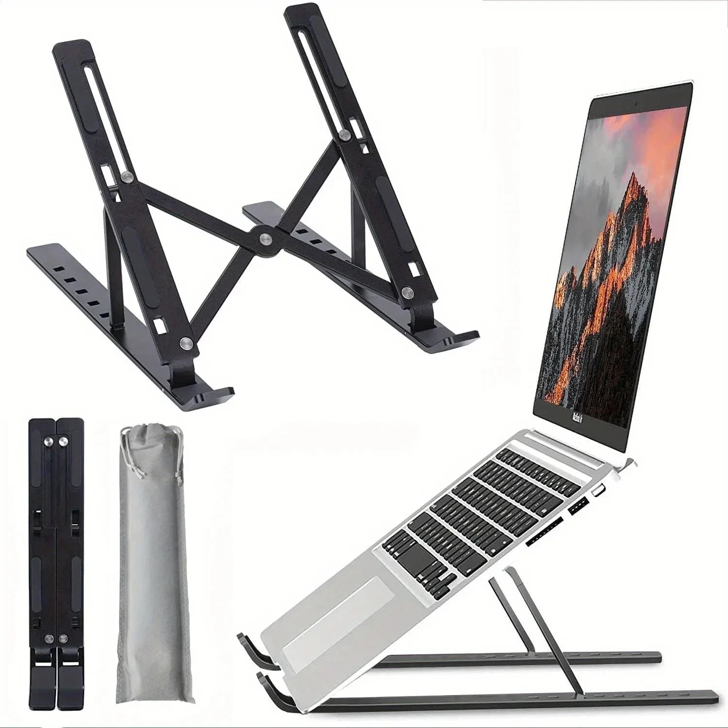 LAPTOP STAND PORTABLE ADJUSTABLE TABLET HOLDER DESK RISER FOR NOTEBOOK BOOK photo 1