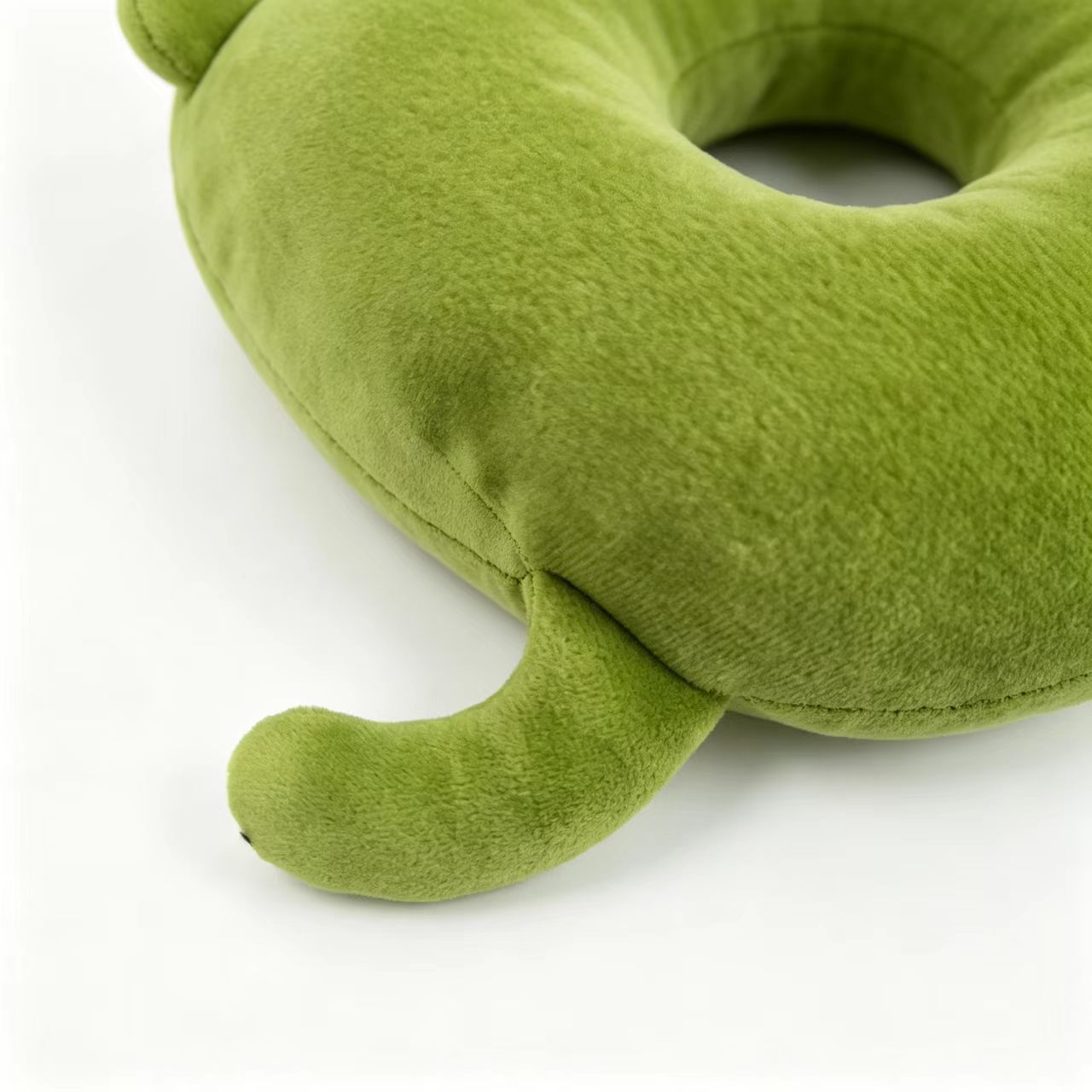 Cute Green Cartoon Animal Plush Travel Neck Pillow, PP Cotton Filled U Shaped Neck Support Cushion, Soft Fluffy Neck Rest For Airplane Car Office Nap photo 2