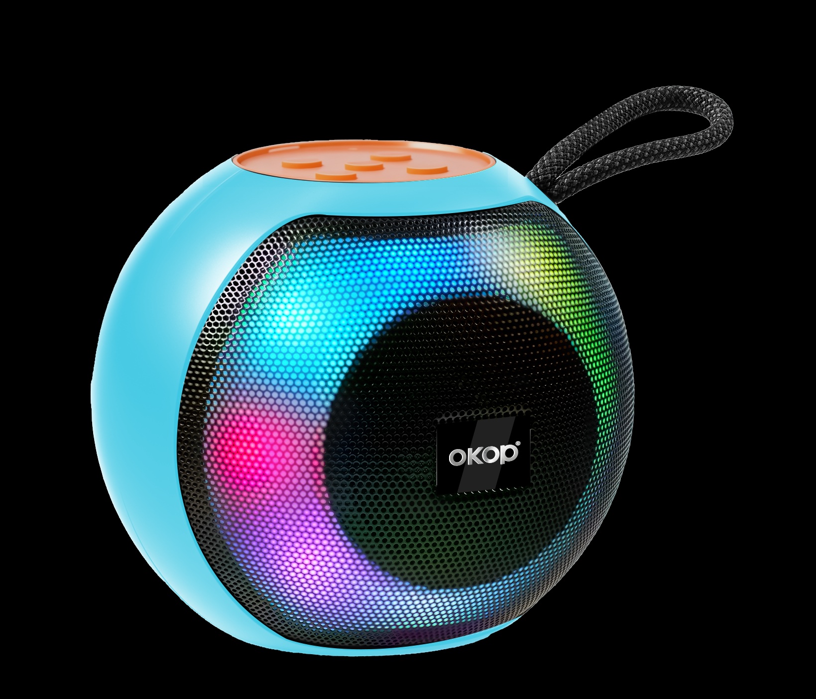 KP-586 Best-selling Wireless Bluetooth Speaker With Portable Handle And RGB Lighting Compact Design Ideal For Outdoor Sports And Gatherings. photo 4