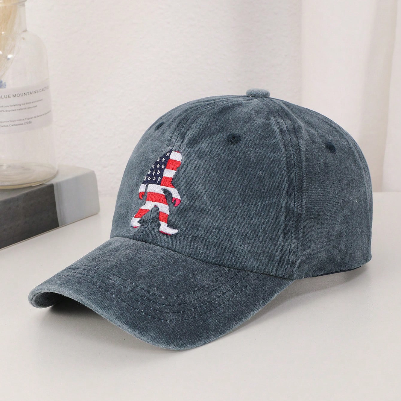 Summer Couple Vintage Washed Baseball Cap, Cute Embroidery Trendy Casual Hat For Daily Commute photo 3