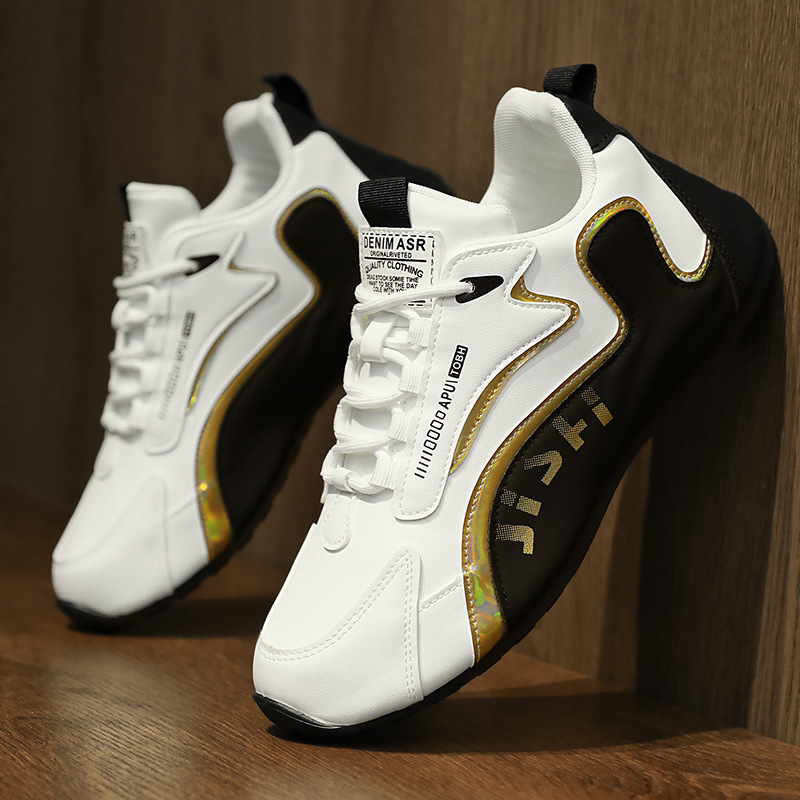 Fashion Colorblock Lace-up Sneakers For Men Breathable Low-top Dad Shoes Running Walking Sports Shoes photo 6
