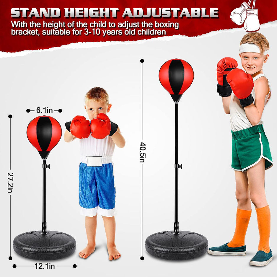 Punching Bag Set Toy With Boxing Gloves, Height Adjustable Punching Bag, Sport Toy For Boys Girls, Ideal photo 2